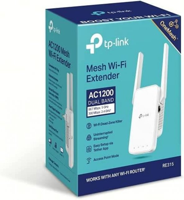 TP-Link RE315 AC1200 Wi-Fi Range Extender ( Menzil Genişletici ) - 8