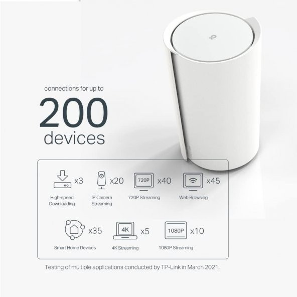 TP-Link Deco X73-DSL (1-pack) AX5400 Mbps VDSL Tüm Ev Mesh WiFi 6 Modem Router - 5