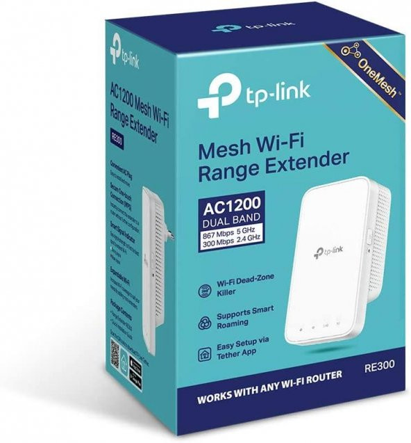 TP-Link RE300, AC1200 Mbps OneMesh Wi-Fi Menzil Genişletici - 7