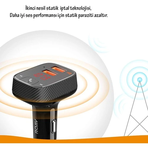 Anker Roav Smartcharge F2 Akıllı Araç Bulucu Bluetooth Hızlı Araç Şarjı  - R5111012 - OFP - Resim 3