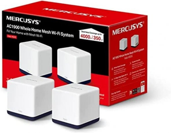 Mercusys Halo H50G(2-pack), AC1900 Tüm Ev Mesh Wi-Fi Sistemi