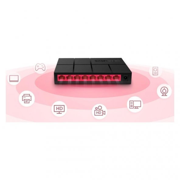 Mercusys MS105G, 5-Port 10/100/1000 Mbps Masaüstü Switch - 5