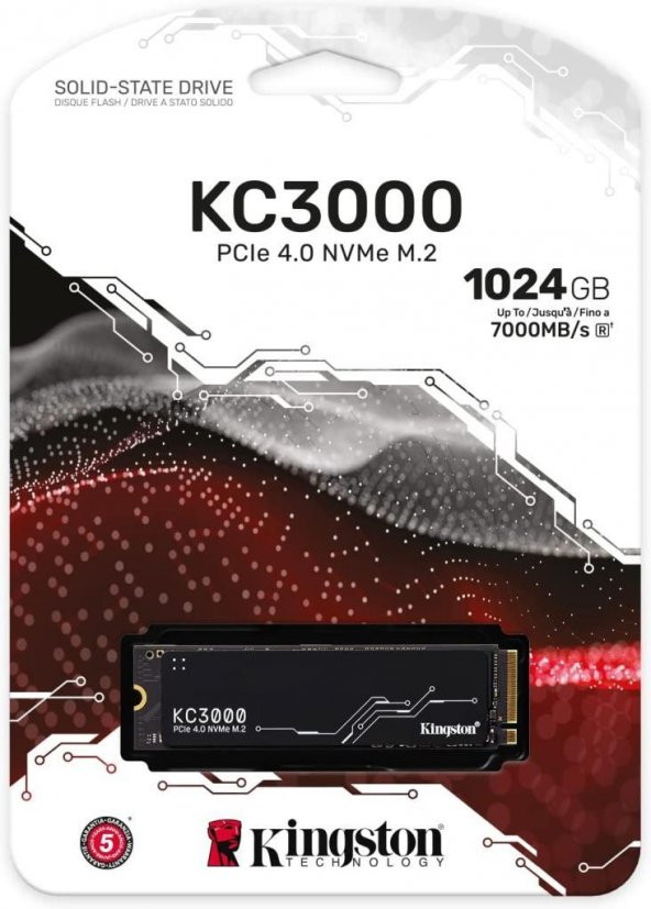 Kingston KC3000 SKC3000S/1024G 1 TB PCIe 4.0 x4 M.2 SSD - 2