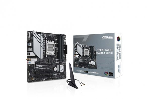 Asus Prime B650M-A WIFI II AMD B650 AM5 DDR5 Soket 6400 DP HDMI VGA 2X Anakart