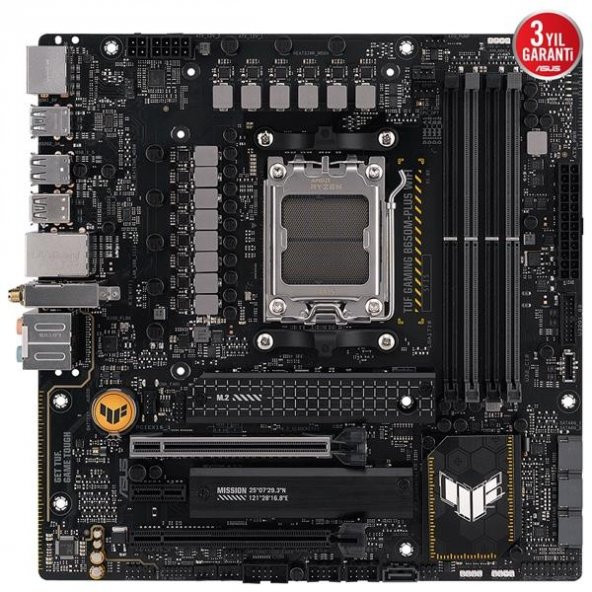 Asus TUF Gaming B650M-Plus WIFI AMD B650 6400 (OC) DDR5 Soket AM5 mATX Anakart - Resim 8