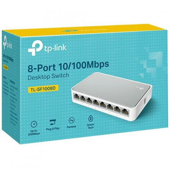 TP-Link TL-SF1008D 8 Port 10/100Mbps Tak ve Kullan Switch