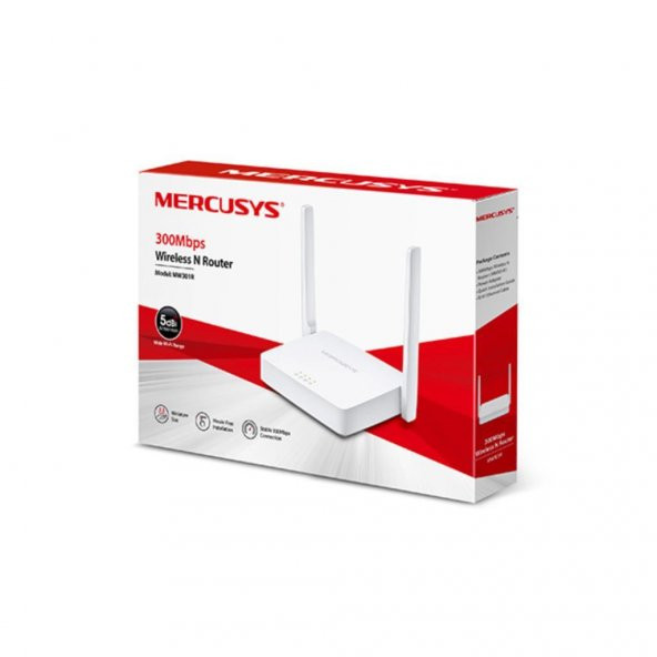 Mercusys MW301R 300 Mbps 2.4 Ghz Wireless N Router - 2