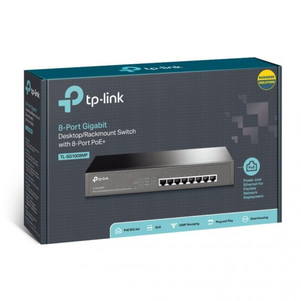 TP-Link TL-SG1008MP 8-Port Gigabit Desktop/Rackmount Switch with 8-PortPoE+(153W - 2