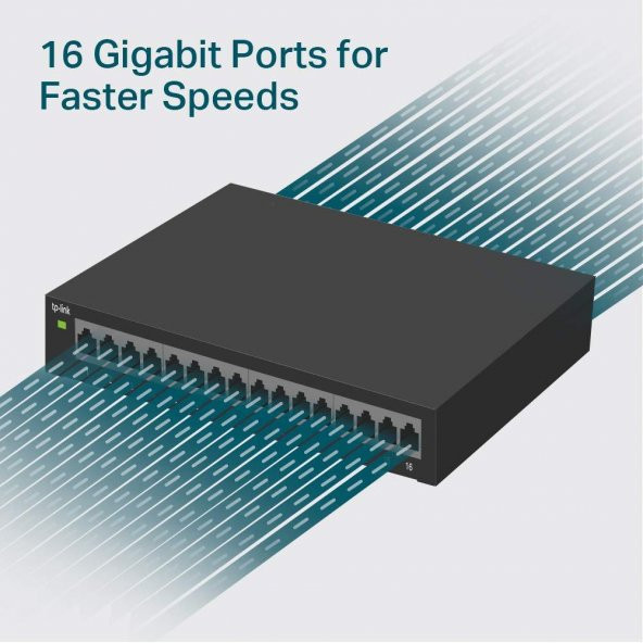 TP-Link TL-SG116E, 16-Port 10/100/1000 Mbps Gigabit Unmanaged Pro Switch - 3
