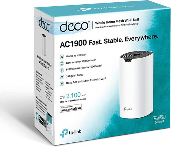 TP-Link Deco S7 (1-pack), AC1900 Mbps Tüm Ev Mesh Wi-Fi Sistemi - 5
