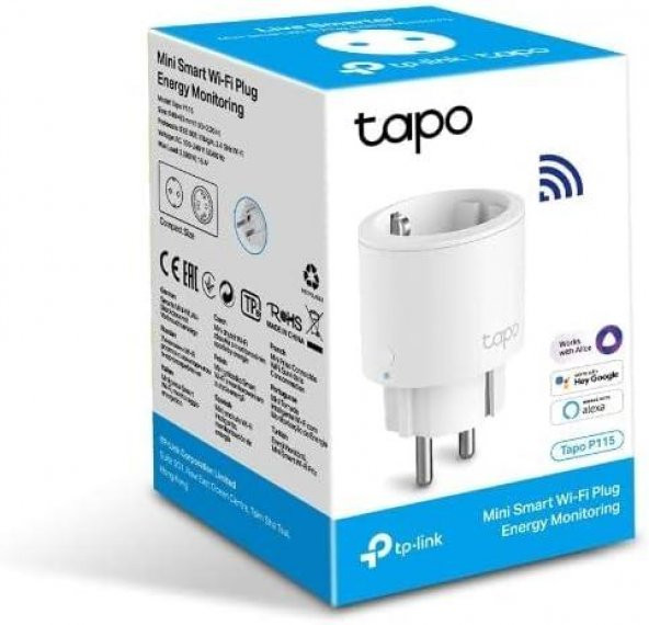 TP-Link Tapo P115 (1-pack) Mini Akıllı Wi-Fi Priz