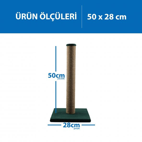 Herniks Çubuk Kedi Tırmalama Tahtası 50 Cm - Yeşil - 3