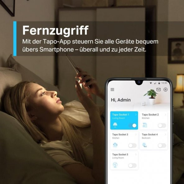 TP-Link Tapo P300, 1.5m, 3'lü Akıllı Wi-Fi Priz Çoğaltıcısı - 8