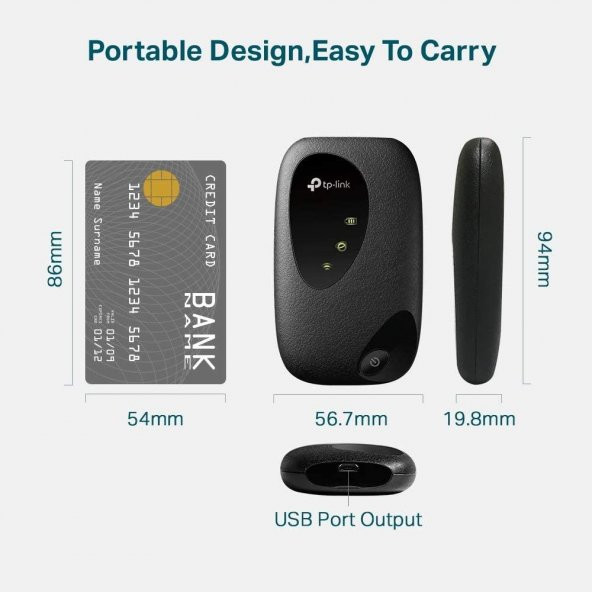 TP-Link M7200, Dahili Pilli 4G LTE Taşınabilir Wi-Fi Modem/Router - 2