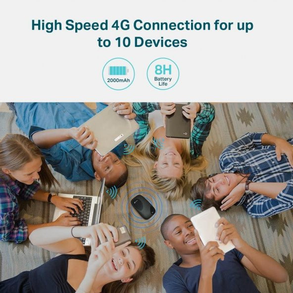 TP-Link M7200, Dahili Pilli 4G LTE Taşınabilir Wi-Fi Modem/Router - 6