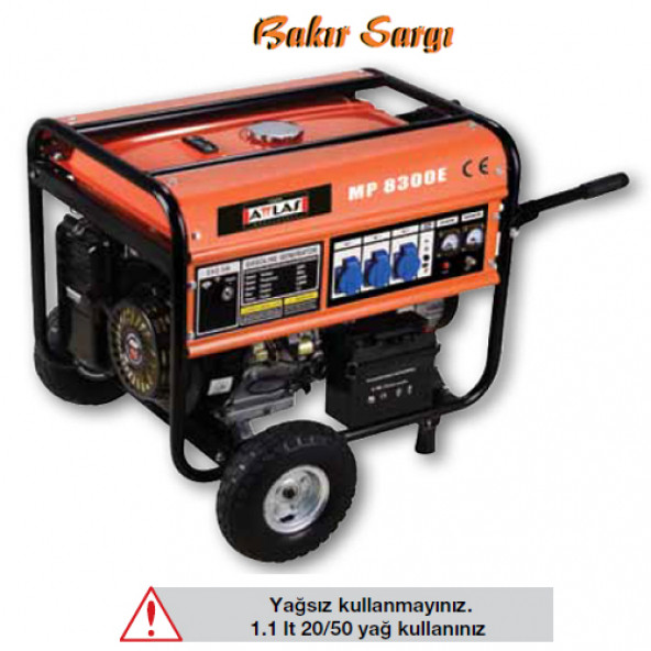 Attlas MP 8300 E 8 kVA Marşlı Benzinli Jeneratör