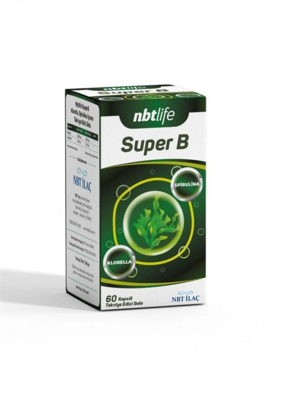 Nbt Life Super B Klorella Spirulina İçeren Takviye Gıda 60 Kapsül