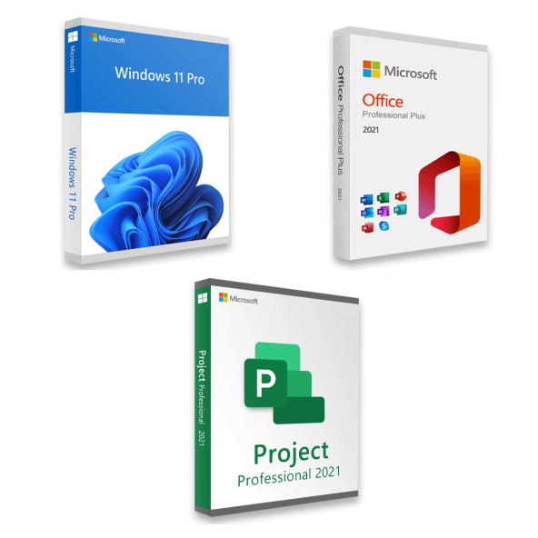 Windows 11 Pro & Office 2021 Pro Plus & Project 2021 Pro Dijital Lisans Anahtarı