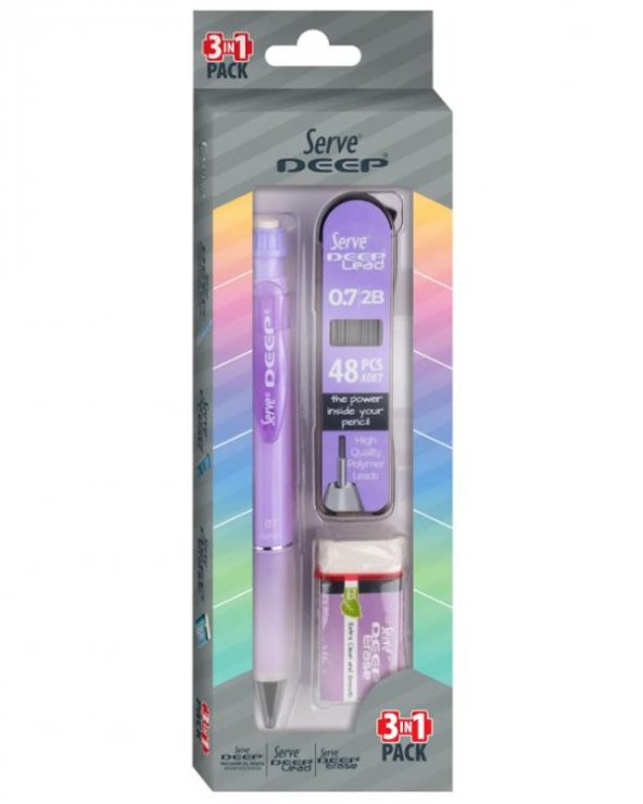 Serve Deep 3lü Okul Seti Mor