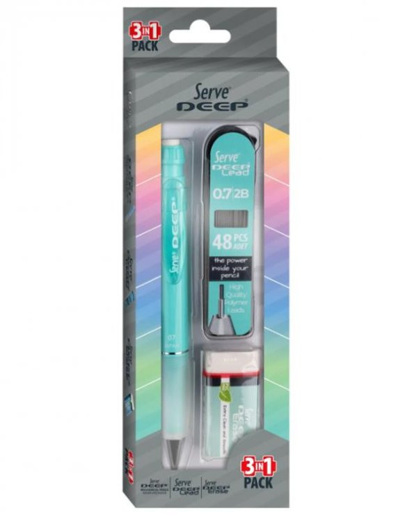 Serve Deep 3lü Okul Seti Su Yeşili