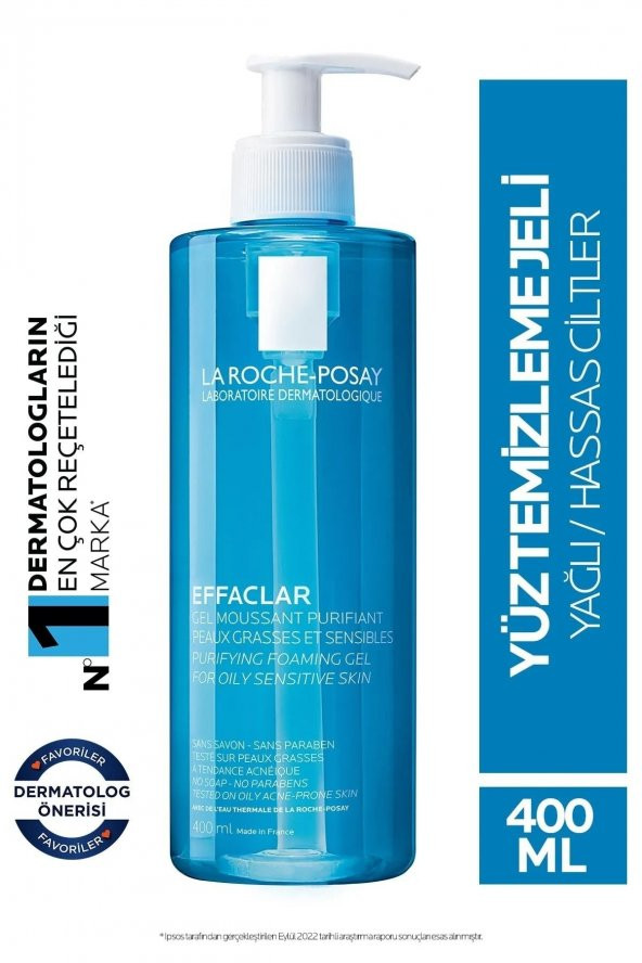 La Roche-posay Effaclar Yağlı Ciltler Için Yüz Temizleme Jeli 400ml