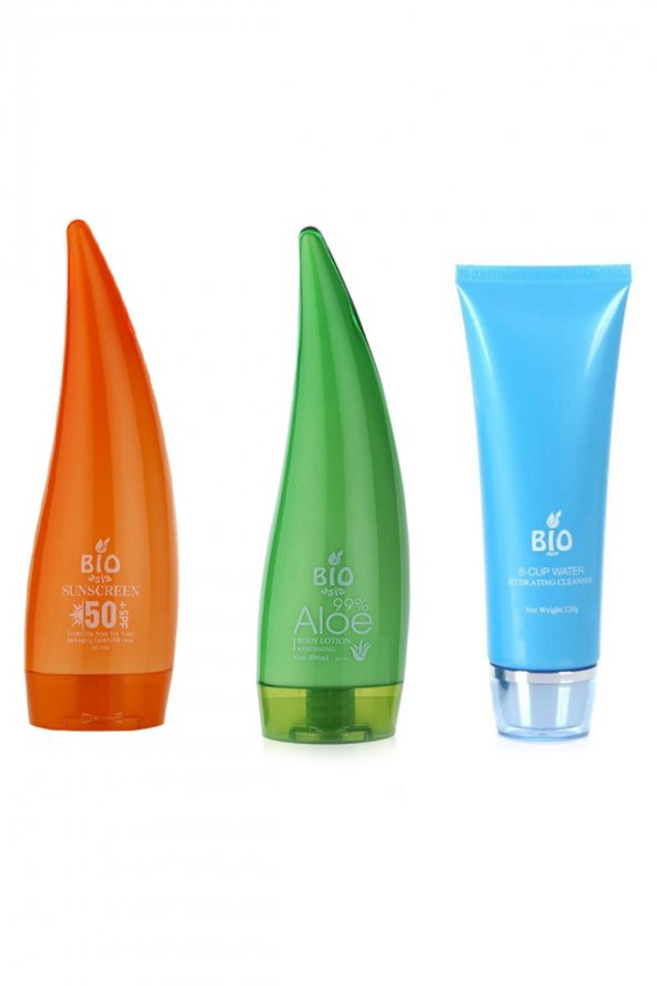 Yüz Ve Cilt Temizleyici 8-cup 120 Ml + Güneş Koruyucu 300 Ml + Aleo Vera Losyon 300 Ml