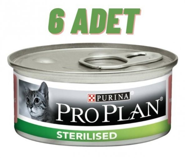 Pro Plan Sterilised Somonlu Yetişkin Kedi Konservesi 6x85 Gr