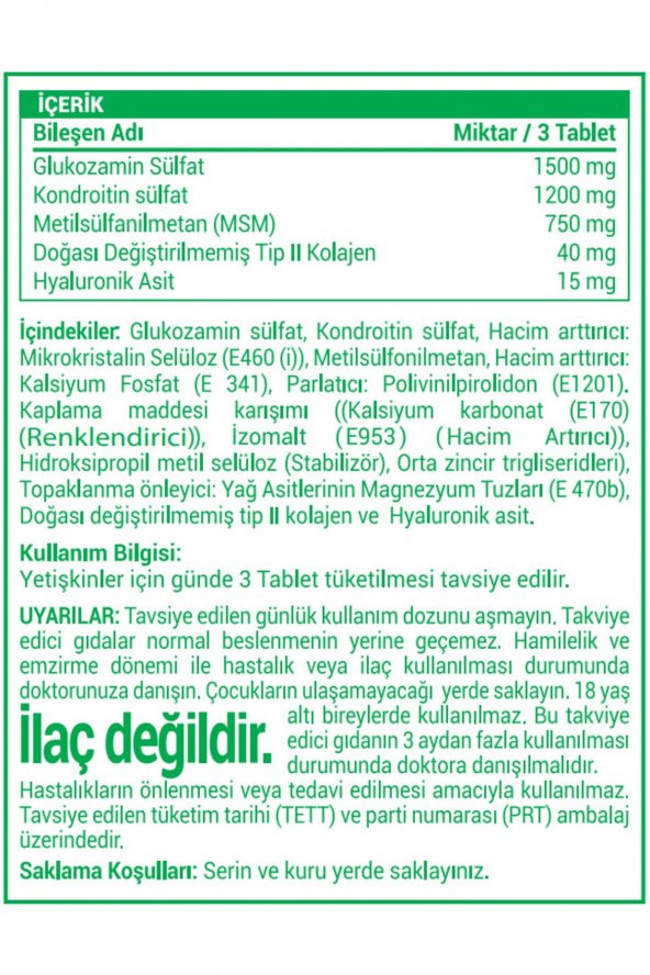 Glucosamine Chondroitin Msm 180 Tablet Glukosamin Kondroitin Msm - 2