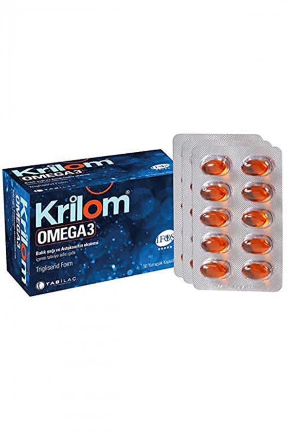 Krilom Omega 3 50 Kapsül Balık Yağı Ve Astaksatin Ekstresi - 1
