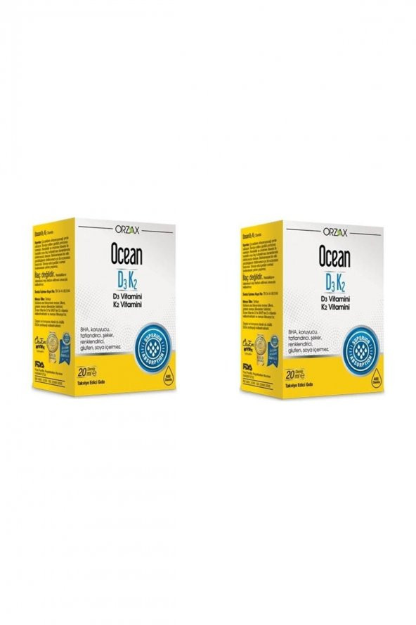 Ocean D3k2 Damla 20 Ml 2li Paket