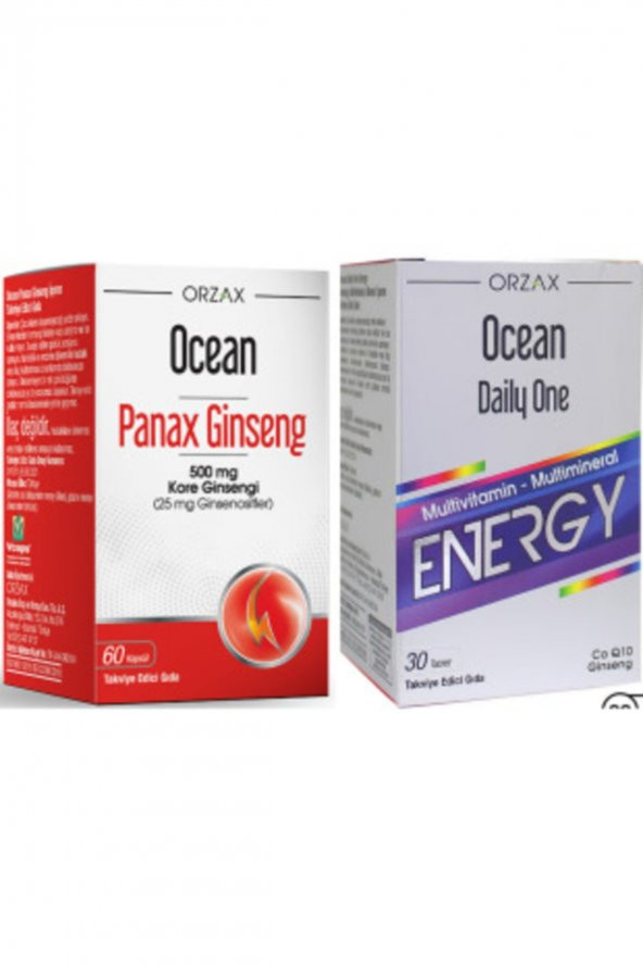 Panax Ginseng 500mg 60 Kapsül + Daily One Energy 30 Tablet