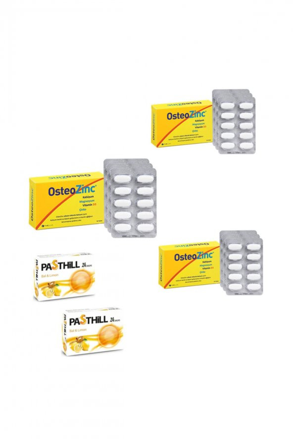 Osteozinc 30 Tablet X3 Adet + Pasthill 2 Adet Hediye