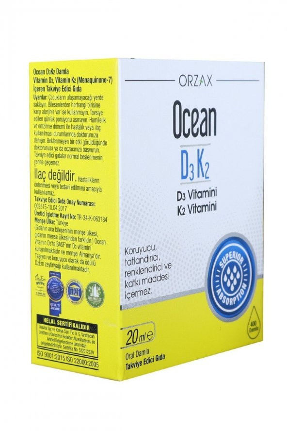 Ocean D3 K2 Damla 20 Ml