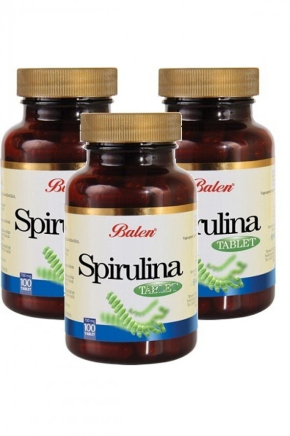 3 Adet Spirulina Tablet 100 Adet 700 Mg Yosun Hapı