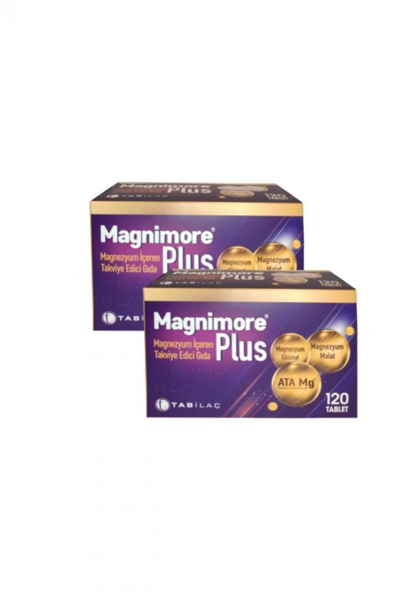 Magnimore Plus Magnezyum 120 Tablet 2 Adet