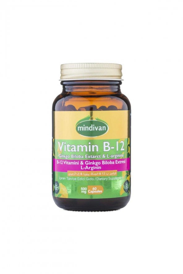Vitamin B12, Ginkgo Bloba Ekstresi Ve L Arginin 60 Kapsül