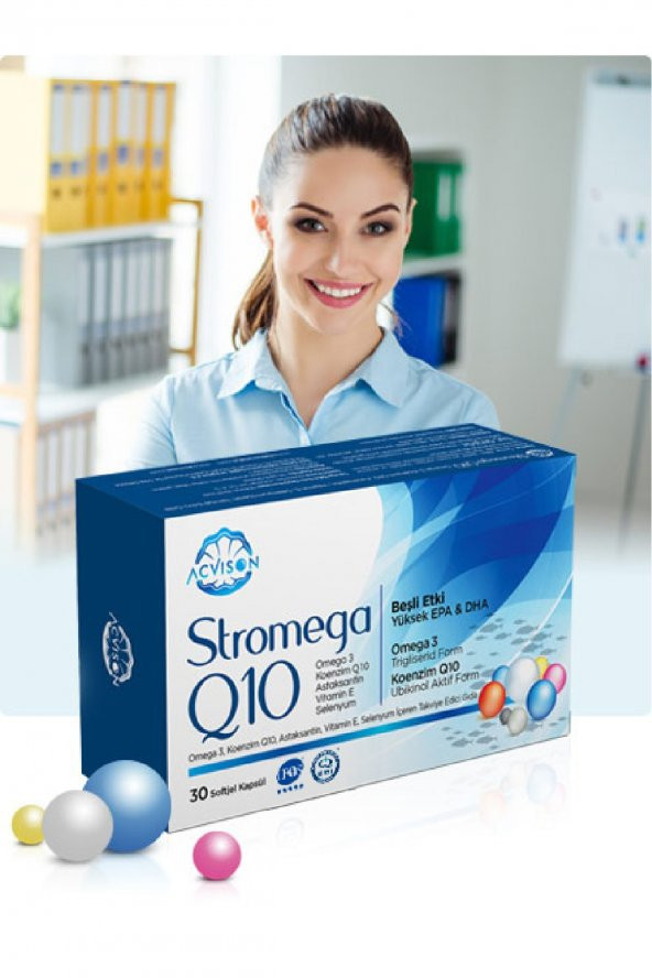 Stromega Yüksek Miktarda Omega 3 (900 Mg) Ve Koenzim Q10 (100 Mg) Içeren 5li Etki Gıda Takviyesi - 2