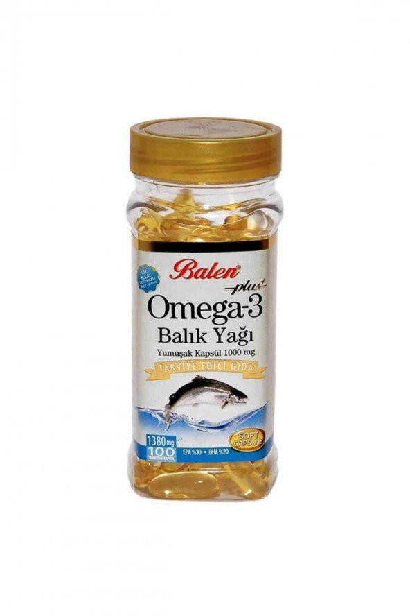Derin Deniz Balık Yağı Omega-3 Helal Sertifikalı Deep Sea Fish Oil 1380mg x100 Capsule