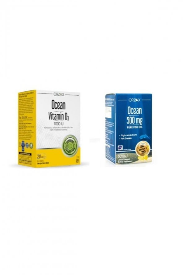 1000 Iu D3 Sprey 20 Ml+ocean Plus 500 Mg Balık Yağı 60 Kapsül Limonlu - 1