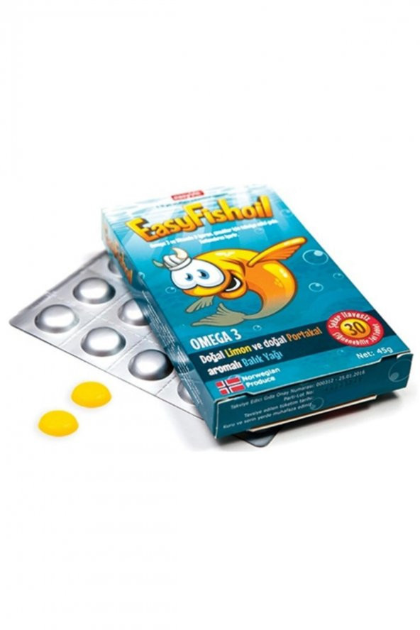 Easy Fish Çocuk Omega 3 ve Vitamin D İçeren Takviye Edici Gıda 45 gr