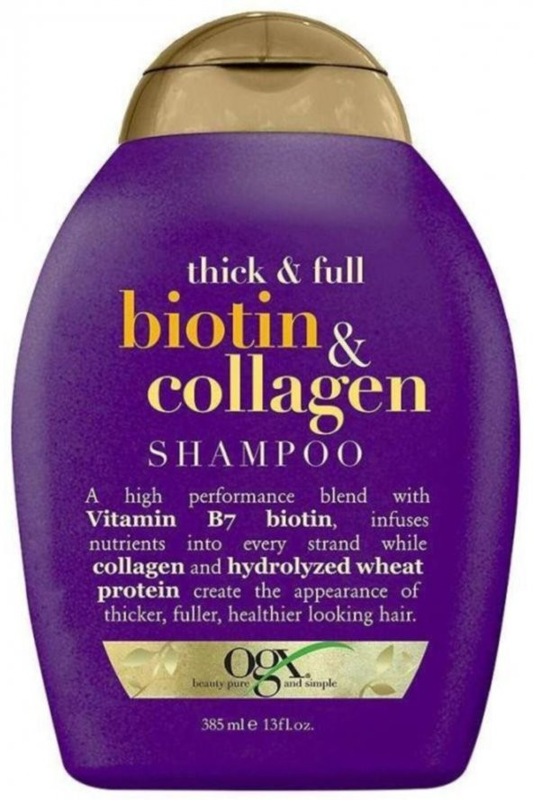 Organix Biotin And Collagen Dolgunlaştırıcı Biotin & Kolajen Şampuan 385 Ml - 1