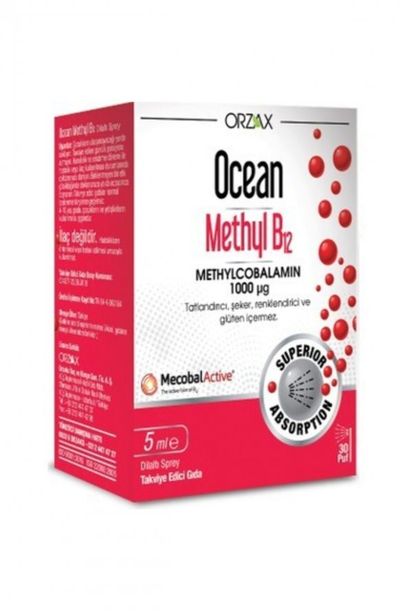 Ocean Methyl B12 Sprey  1000 Mcg 5ml - 2