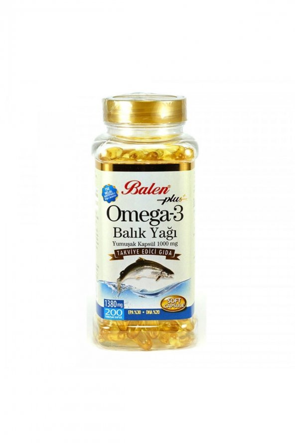 Omega 3 Balık Yağı 1380 Mg 200 Kapsül