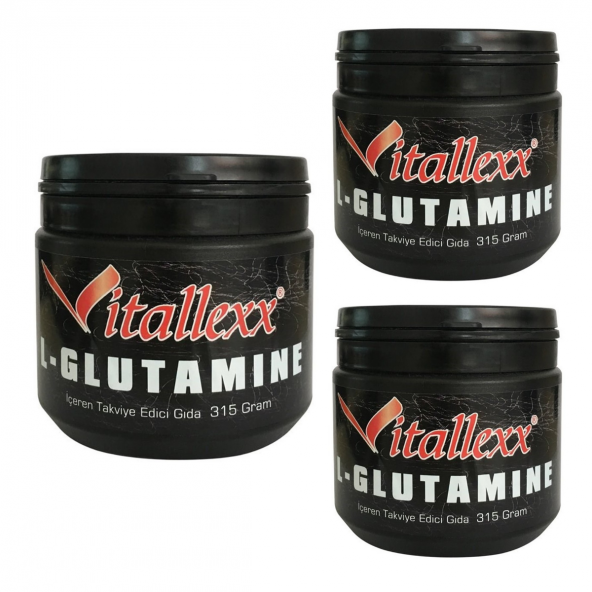 Vitallex L-Glutamine Toz 315gr Takviye Gıda 3lü Set
