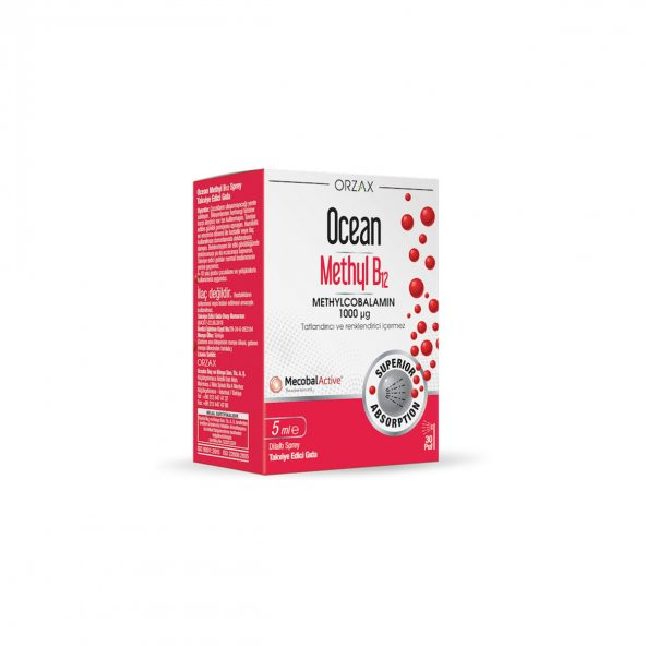 Ocean Methyl B12 Dilaltı Spreyi 5 mL
