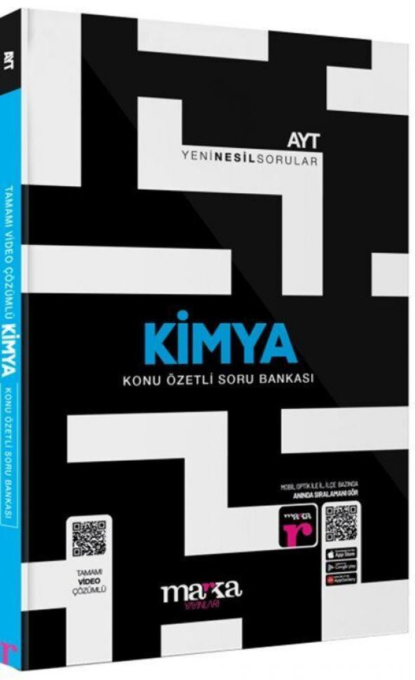 AYT Kimya Konu Özetli Yeni Nesil Soru Bankası Tamamı Video Çözümlü Marka Yayınları