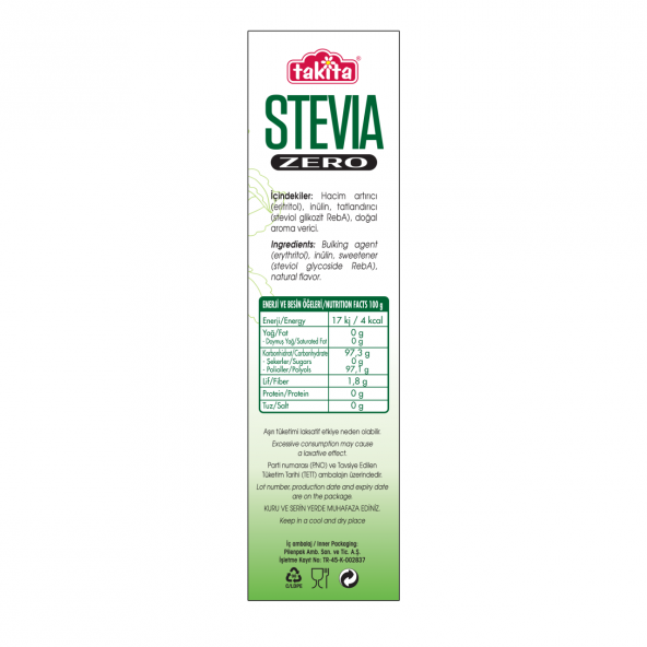 STEVİA ZERO TOZ TAT.250 GR - 2