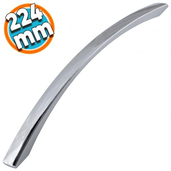 Mobilya Banyo Mutfak Dolabı Çekmece Dolap Kapak Kulpu Kulbu Krom 224 mm Metal Kulp