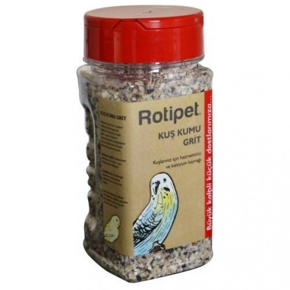 Rotipet Grit Kuş Kumu 300 Gram - Muhabbet Kuşu Kanarya Sultan Papağanı Için Kum 1 Adet 300 gr