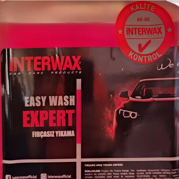 interwax fırçasız oto yıkama şampuanı expert 5kg